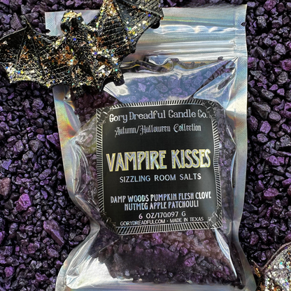 Vampire Kisses Sizzling Room Salt Crystal Potpourri: Damp Woods Pumpkin Flesh Clove Nutmeg Apple Patchouli Scent