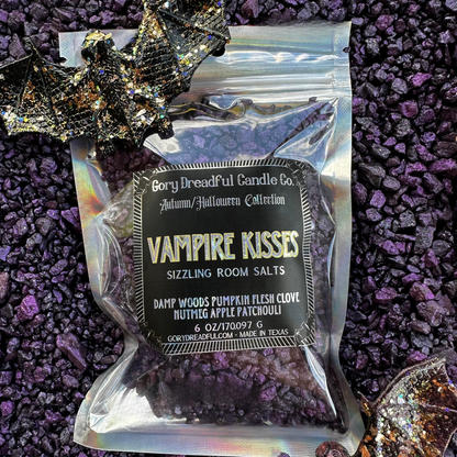 Vampire Kisses Sizzling Room Salt Crystal Potpourri: Damp Woods Pumpkin Flesh Clove Nutmeg Apple Patchouli Scent