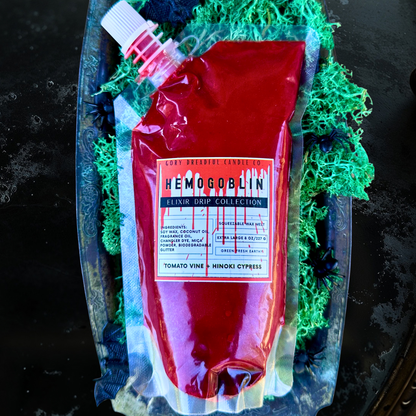 HEMOGOBLIN Mega 8 oz Squeezable Wax Melt: Tomato Vine + Hinoki Cypress Scent