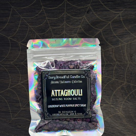 Attaghoul! Sizzling Room Salt Crystal Potpourri: Gingersnap White Pumpkin Spicy Sugar Scent - Mini
