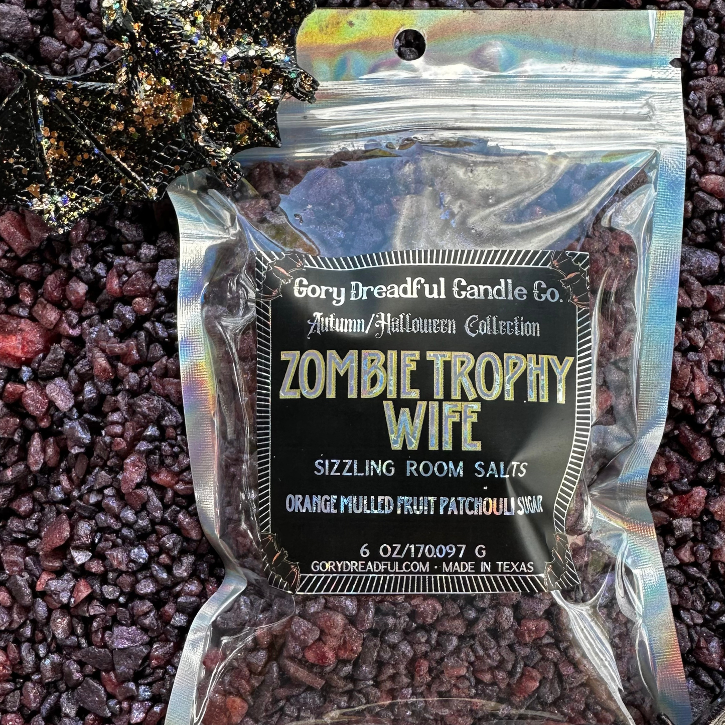 Zombie Trophy Wife Sizzling Room Salt Crystal Potpourri: Orange Mulled Fruit Patchouli Sugar Scent