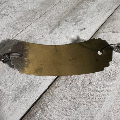 Vintage 1930s-1940s Industrial Salvage Locker Tag Up-cycled Bracelet – Lucky #7