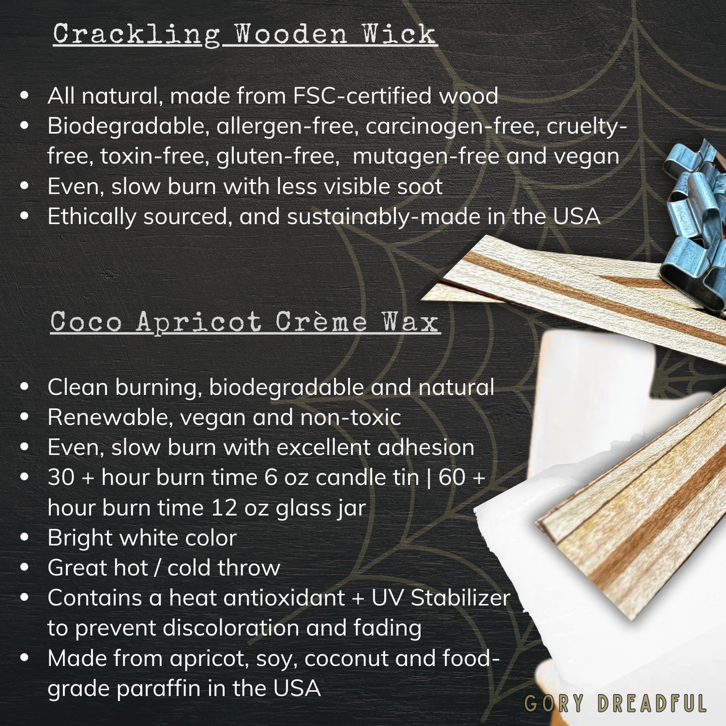 Gin-gle Bells Luxury Crackling Wooden Wick Candle: Dry Gin & Cypress Scent