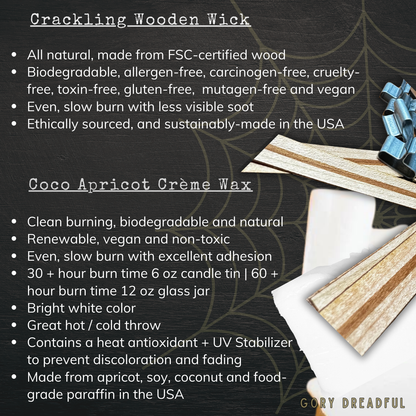 Gin-gle Bells Luxury Crackling Wooden Wick Candle: Dry Gin & Cypress Scent