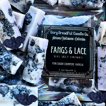 Fangs & Lace Wax Melt Chunkies: Cashmere Pink Sugar Scent