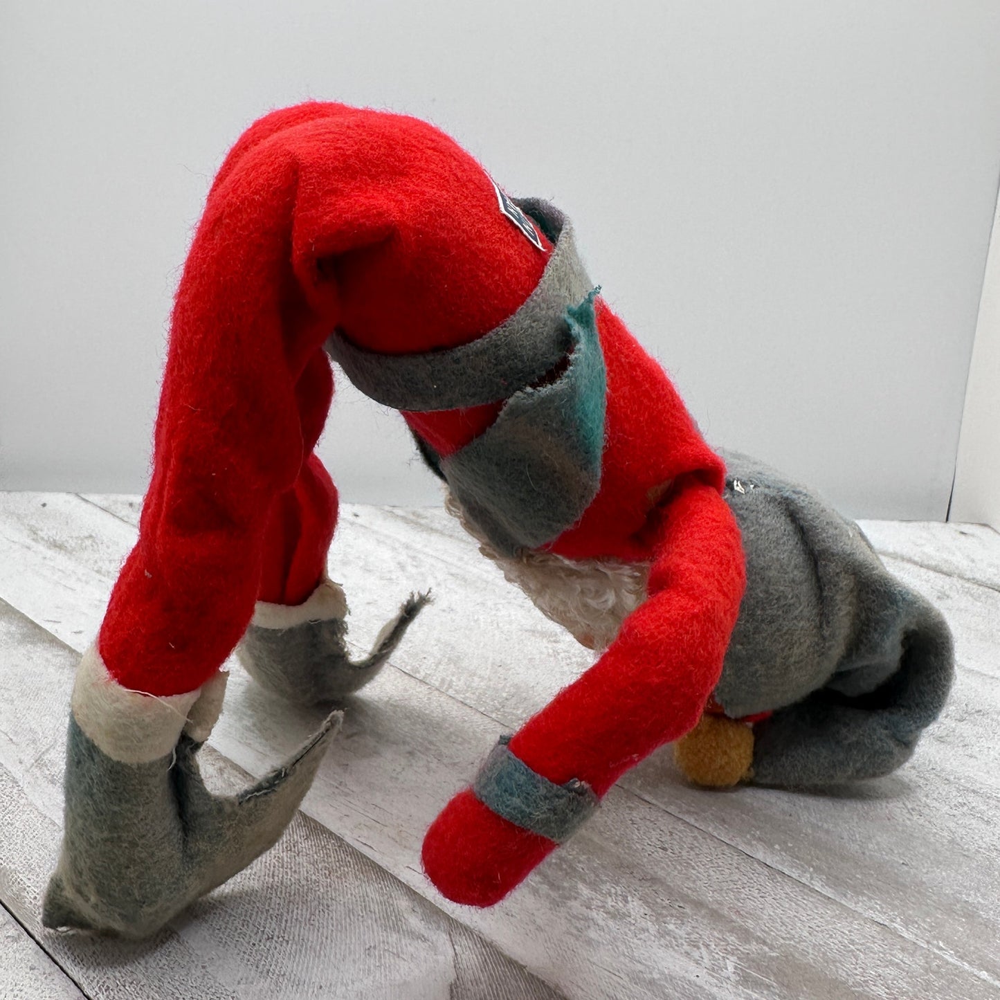 Vintage Knee Hugger Elf Pixie Retro Christmas Ornament MCM Style-RARE