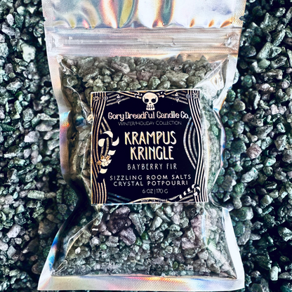 Krampus Kringle Sizzling Room Salt Crystal Potpourri: Bayberry Fir Wreath Scent