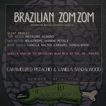 BRAZILIAN ZOM ZOM Sizzling Room Salt Crystal Potpourri: Caramel Pistachio Vanilla Sandalwood Scent