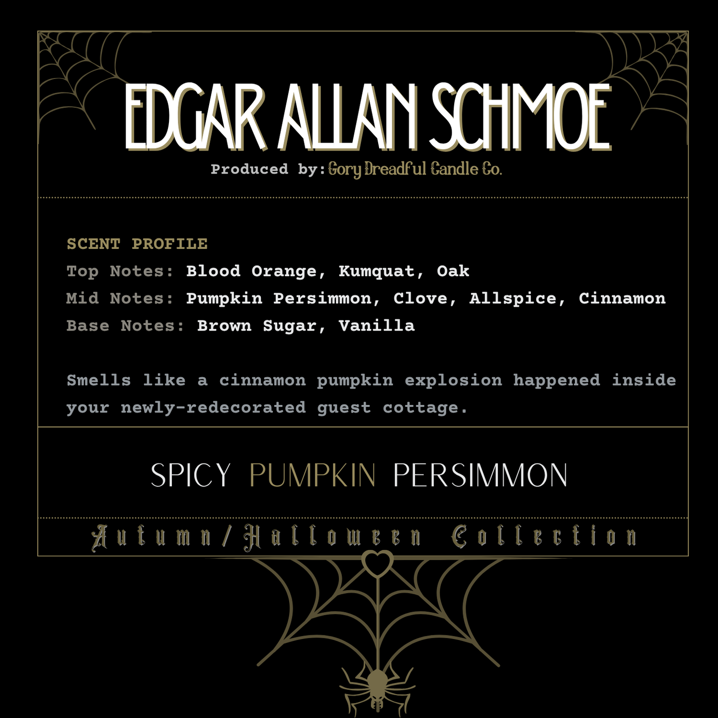 Edgar Allan Schmoe Sizzling Room Salt Crystal Potpourri: Spicy Pumpkin Persimmon Scent