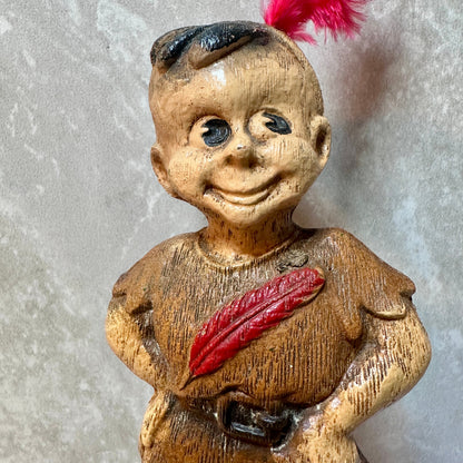 1946-49 Vintage Peter Pan with red feather Community Chest award trophy figurine