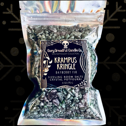 Krampus Kringle Sizzling Room Salt Crystal Potpourri: Bayberry Fir Wreath Scent