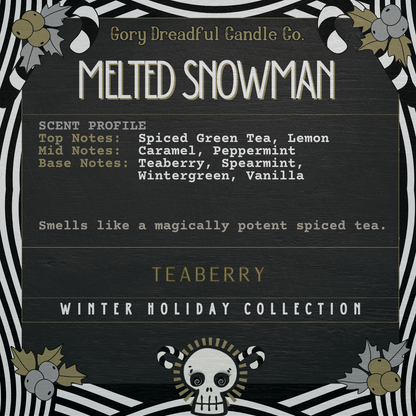Melted Snowman Sizzling Room Salt Crystal Potpourri: Teaberry Scent