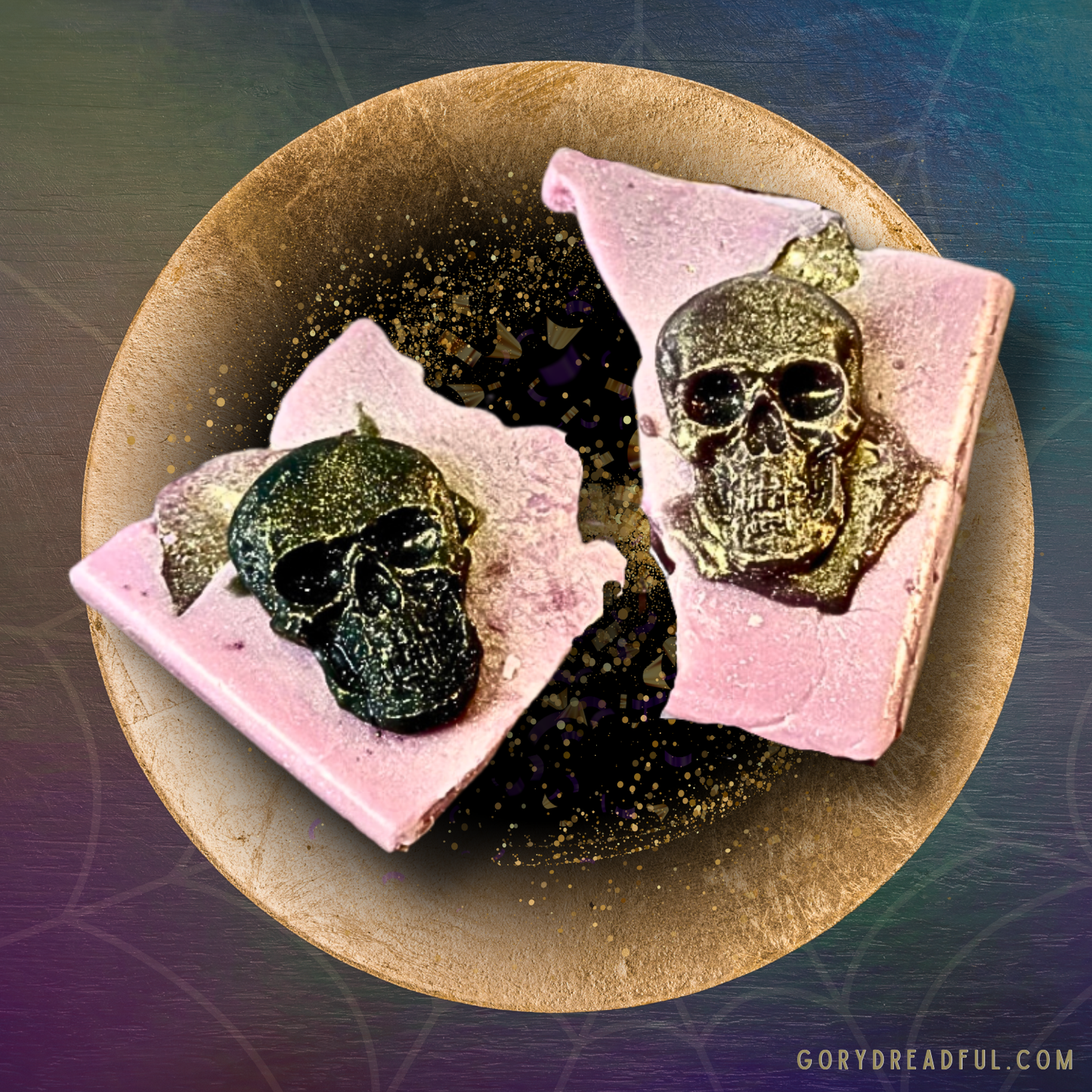Death Metal Cupcake Wax Melt Brittle: Chocolate Cherry Absinthe Scent