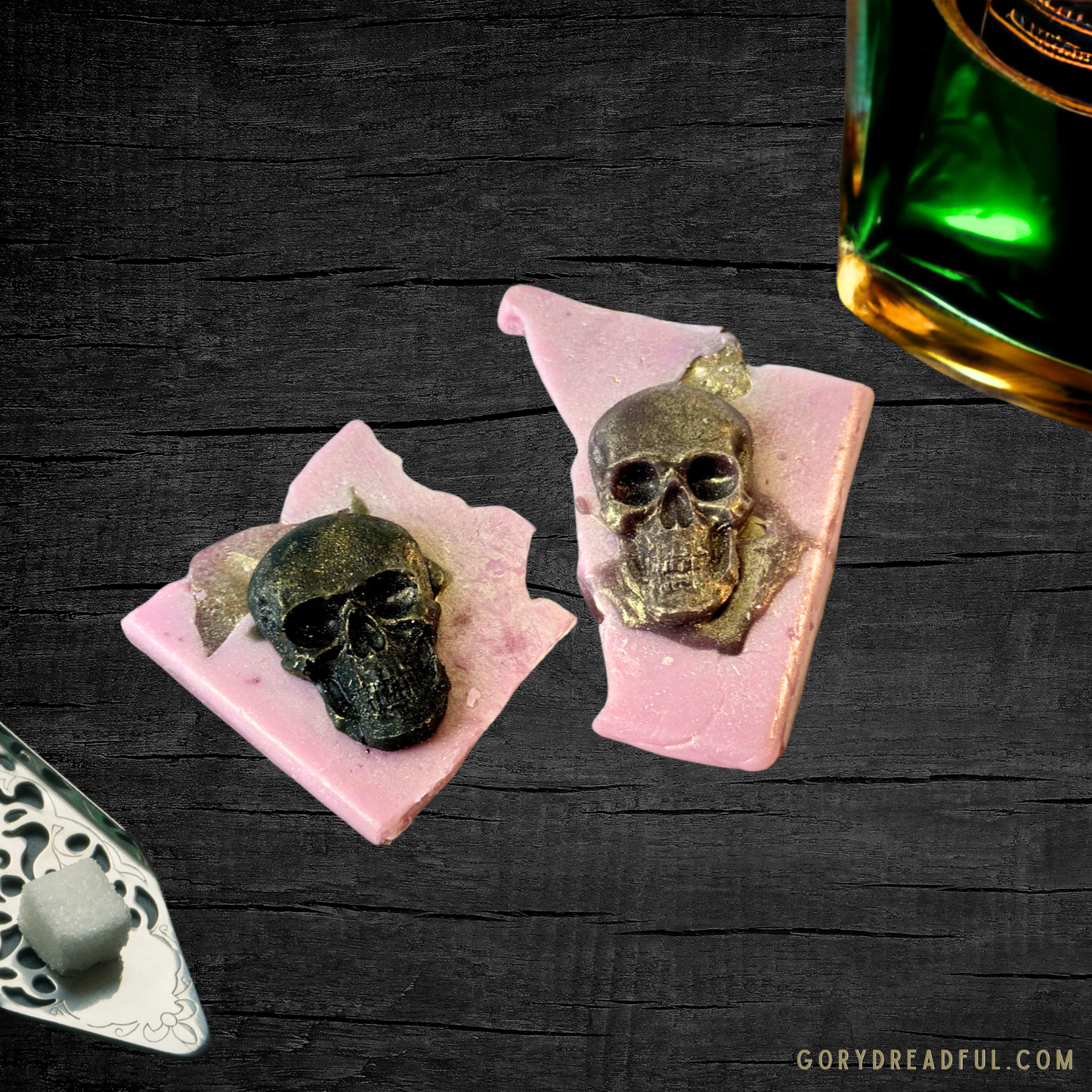Death Metal Cupcake Wax Melt Brittle: Chocolate Cherry Absinthe Scent