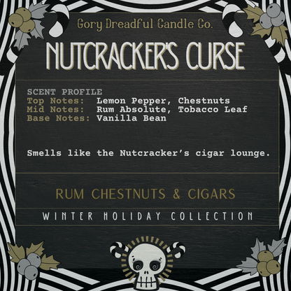 Nutcracker's Curse Sizzling Room Salt Crystal Potpourri: Rum Chestnuts & Cigars Scent