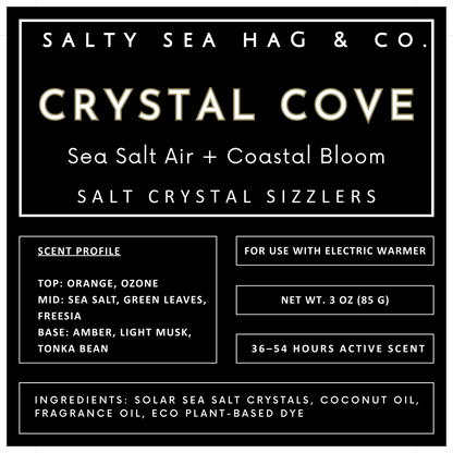 CRYSTAL COVE Salt Crystal Sizzlers: Sea Salt Air + Coastal Bloom Scent