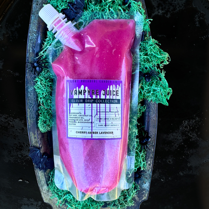 VAMPYRE JUICE Mega 8 oz Squeezable Wax Melt: Black Amber Lavender Cherry Scent