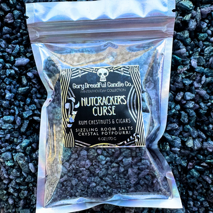 Nutcracker's Curse Sizzling Room Salt Crystal Potpourri: Rum Chestnuts & Cigars Scent