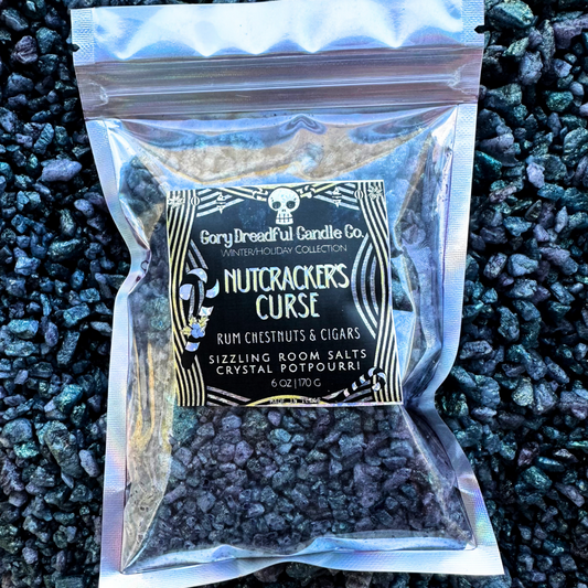 Nutcracker's Curse Sizzling Room Salt Crystal Potpourri: Rum Chestnuts & Cigars Scent