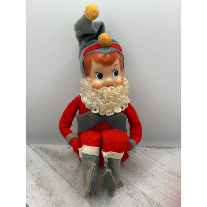 Vintage Knee Hugger Elf Pixie Retro Christmas Ornament MCM Style-RARE