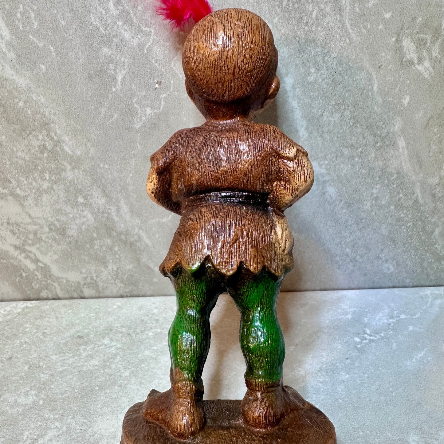 1946-49 Vintage Peter Pan with red feather Community Chest award trophy figurine