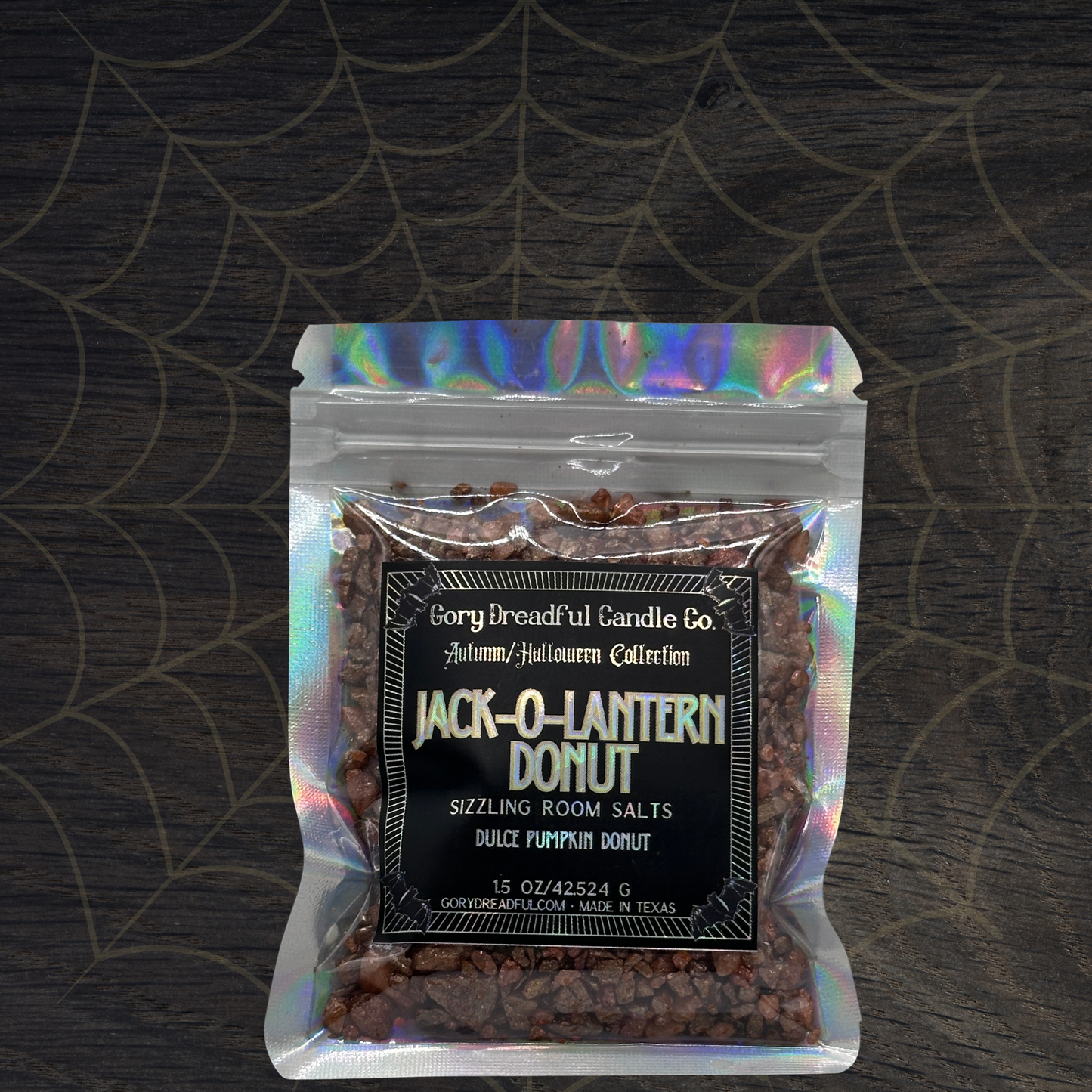 Jack-O-Lantern Donut Sizzling Room Salt Crystal Potpourri: Dulce Pumpkin Donut Scent - Mini