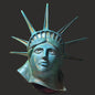 Red Robin Statue of Liberty Head - Kitschy, Retro Americana - Large sized