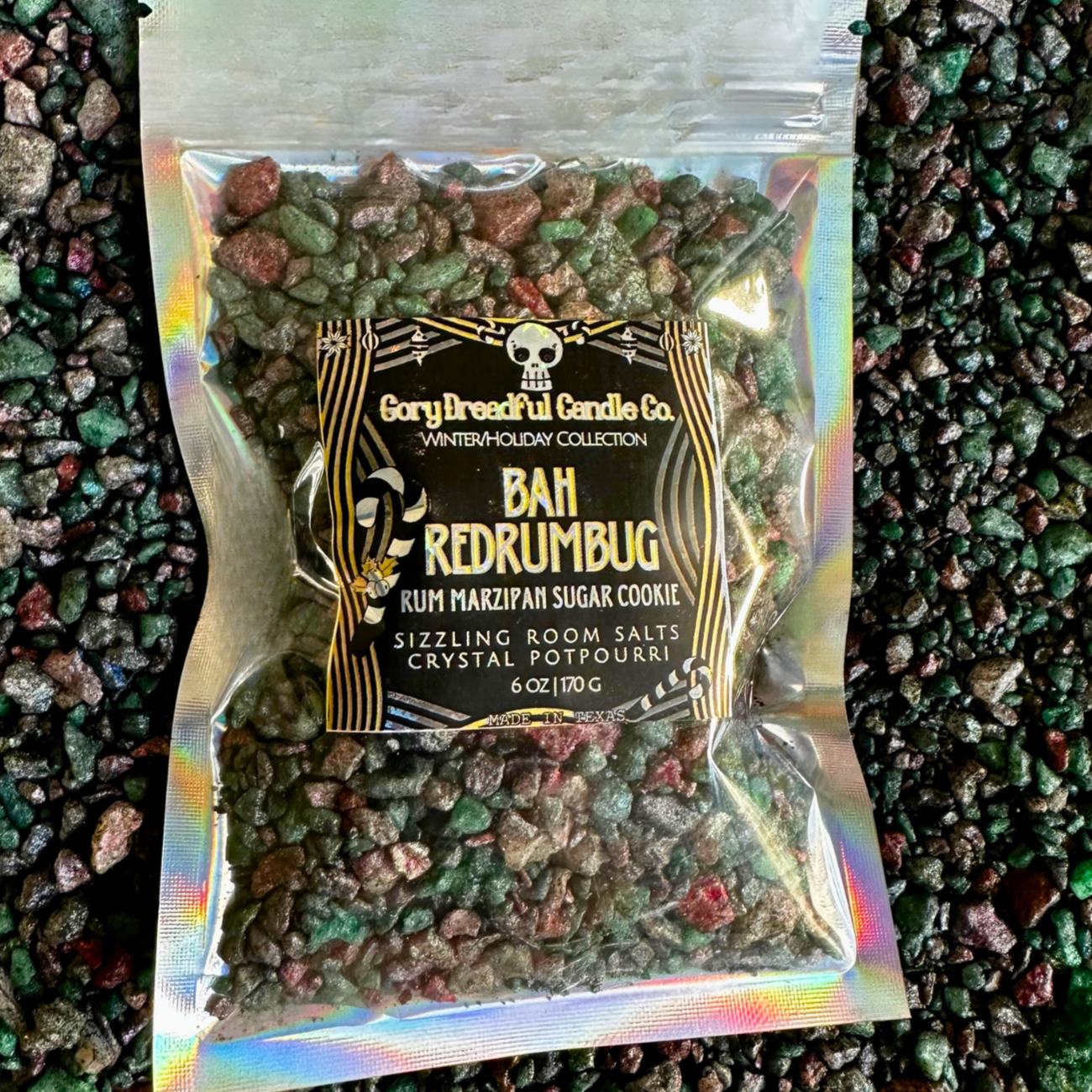 Bah, RedRumBug! Sizzling Room Salt Crystal Potpourri: Marzipan Sugar Cookie Rum Scent