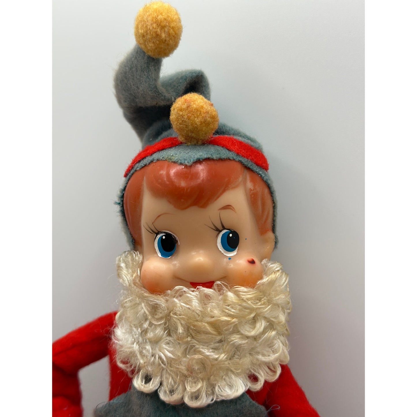 Vintage Knee Hugger Elf Pixie Retro Christmas Ornament MCM Style-RARE