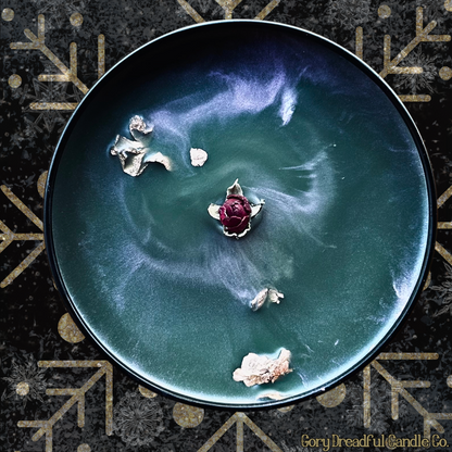 Tangled Tinsel Luxury Wickless Candle: Gilded Rose & Spruce Scent