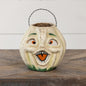 Vintage-Inspired White Resin Mache Jack-O-Lantern Choir Boy Candy Buckets