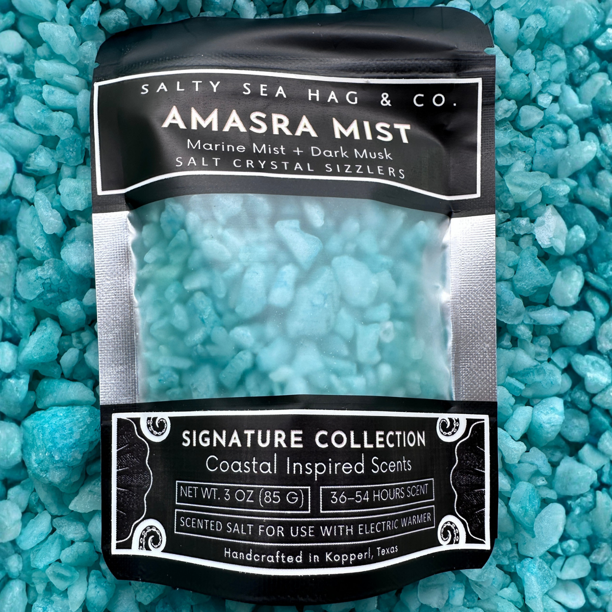 AMASRA MIST Salt Crystal Sizzlers: Marine Mist + Dark Musk Scent