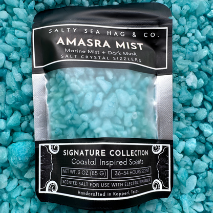 AMASRA MIST Salt Crystal Sizzlers: Marine Mist + Dark Musk Scent