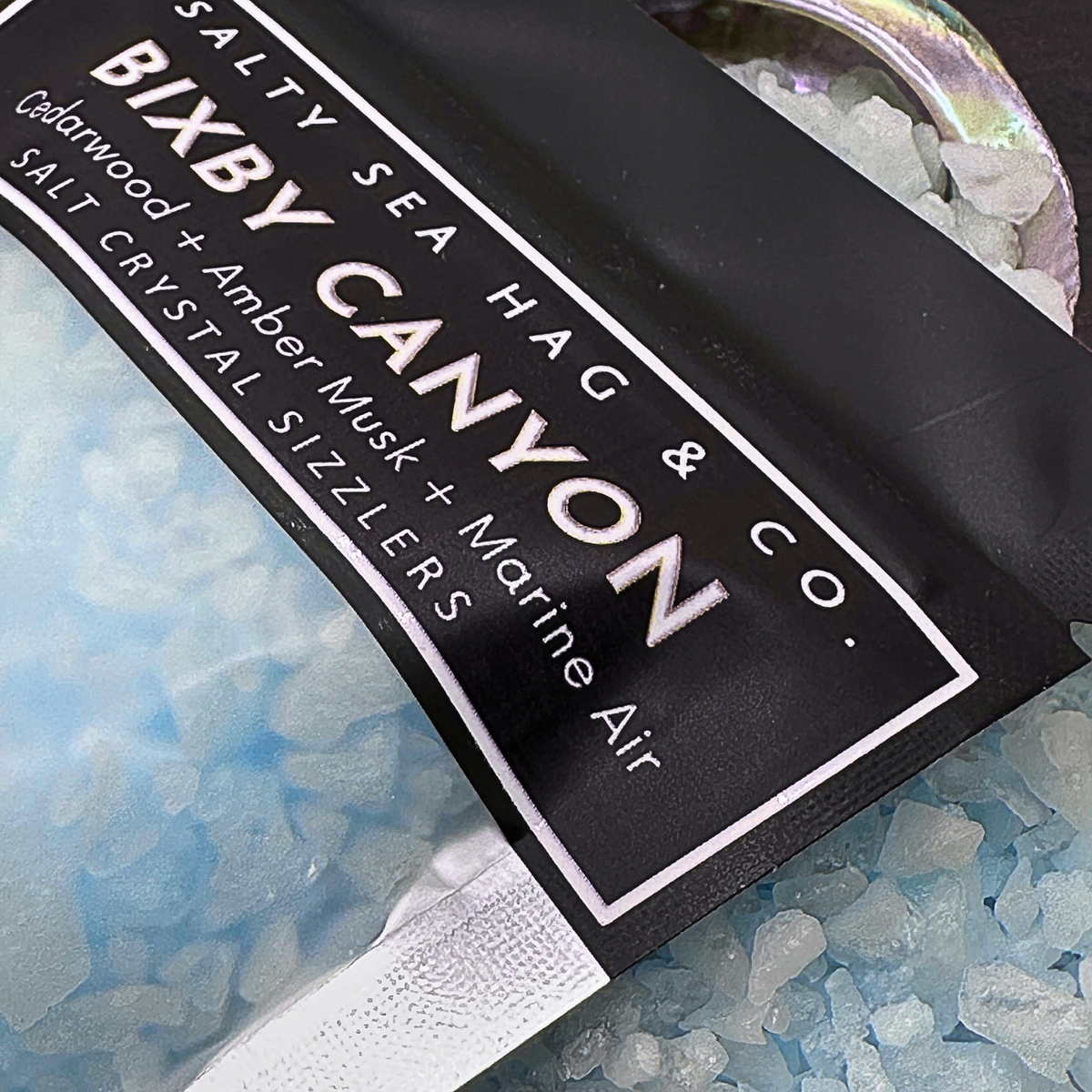 BIXBY CANYON Salt Crystal Sizzlers: Cedarwood + Amber Musk + Marine Air Scent