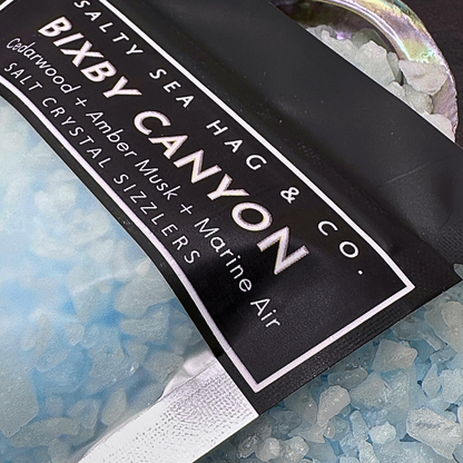BIXBY CANYON Salt Crystal Sizzlers: Cedarwood + Amber Musk + Marine Air Scent