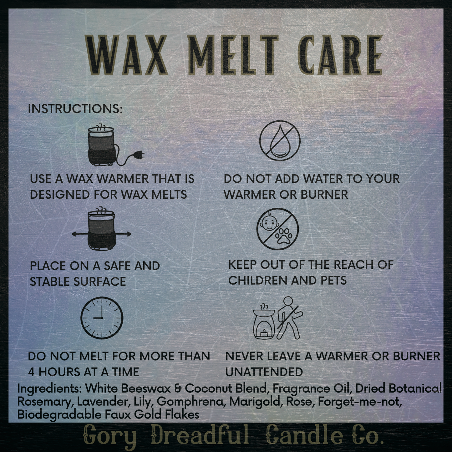 Broomstick Blaze – Smoldering Greens & Wild Rhubarb Scent Beeswax Melt