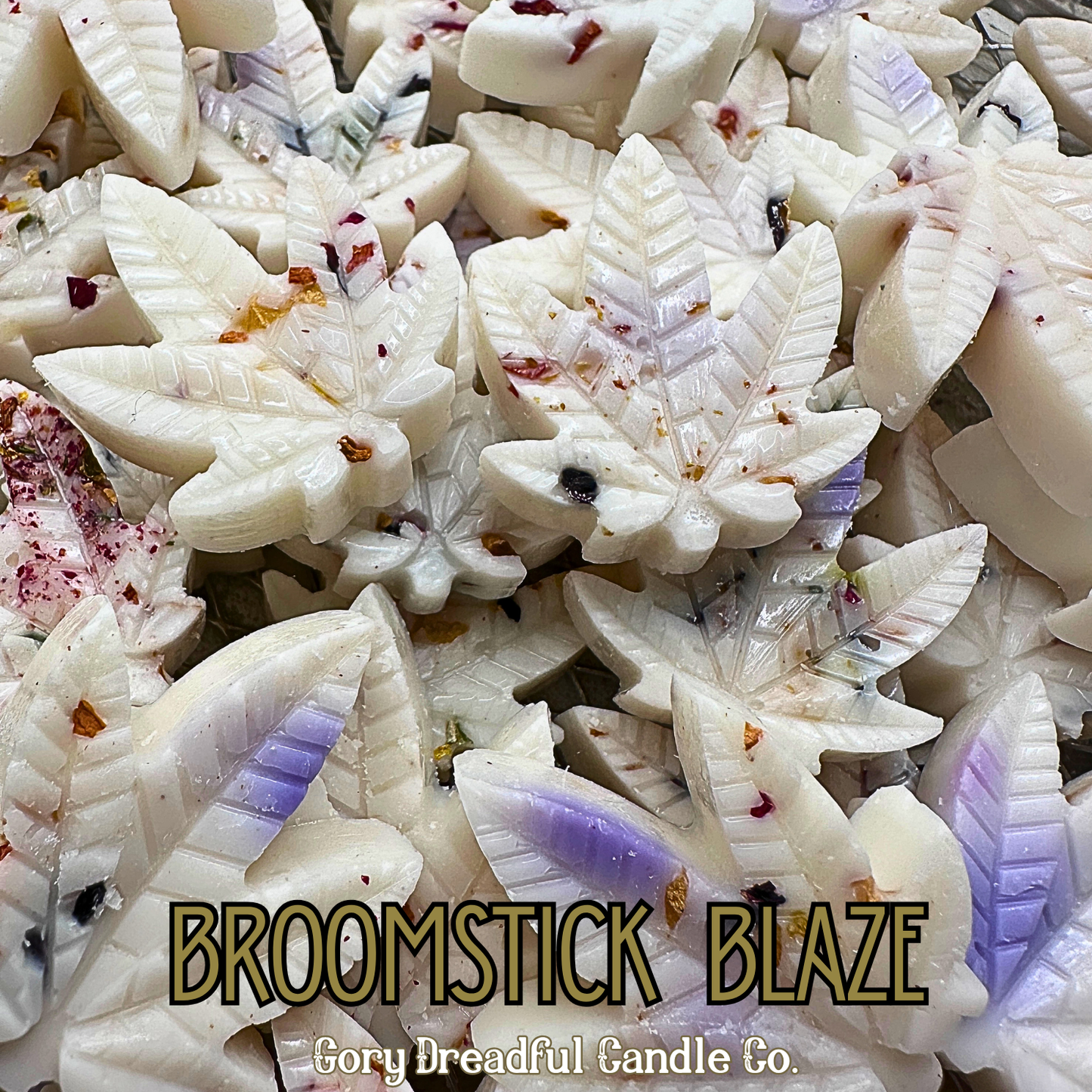 Broomstick Blaze – Smoldering Greens & Wild Rhubarb Scent Beeswax Melt
