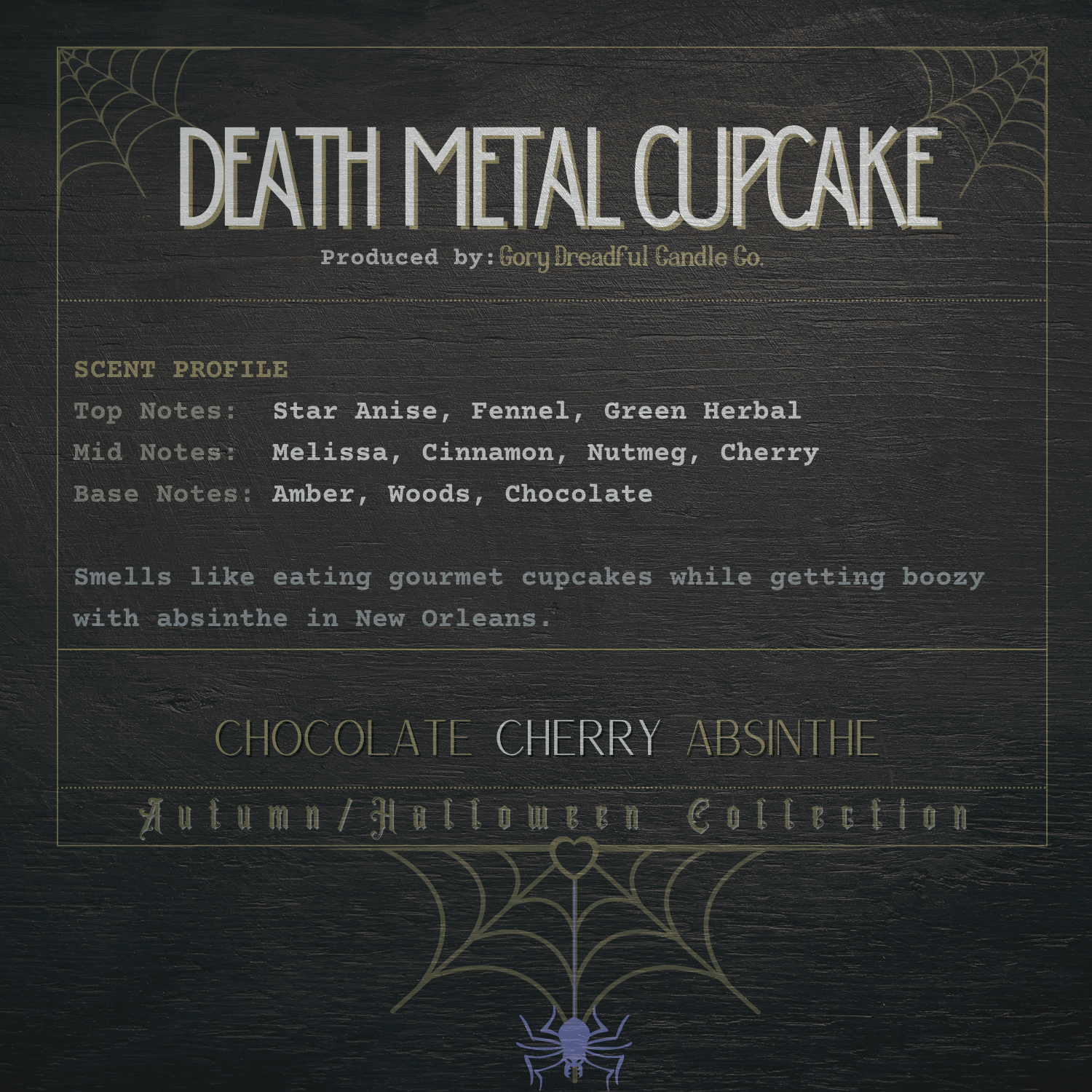 Death Metal Cupcake Scent Profile