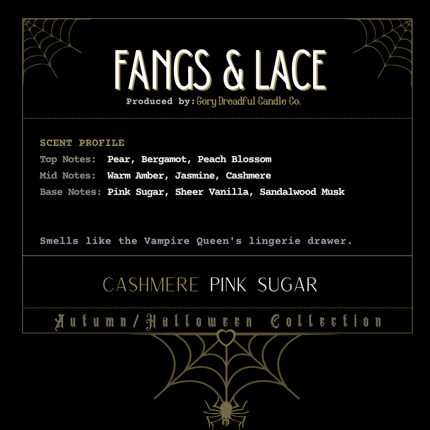 Fangs & Lace Sizzling Room Salt Crystal Potpourri: Cashmere Pink Sugar Scent