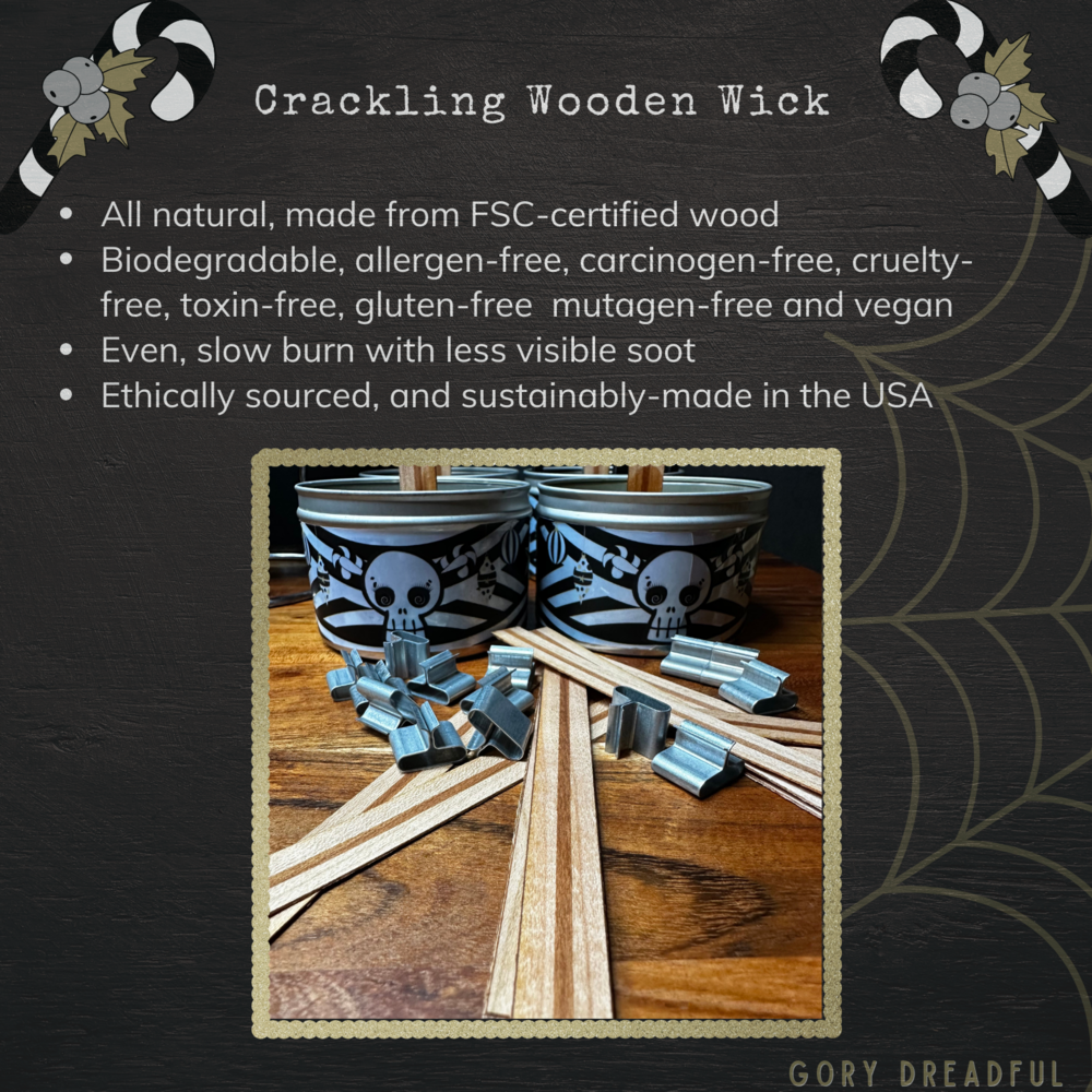 Gin-gle Bells Luxury Crackling Wooden Wick Candle Tin: Dry Gin & Cypress Scent