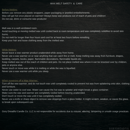 Broomstick Blaze – Smoldering Greens & Wild Rhubarb Scent Beeswax Melt