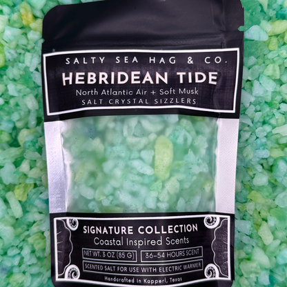 HEBRIDEAN TIDE Salt Crystal Sizzlers: North Atlantic Air + Soft Musk Scent