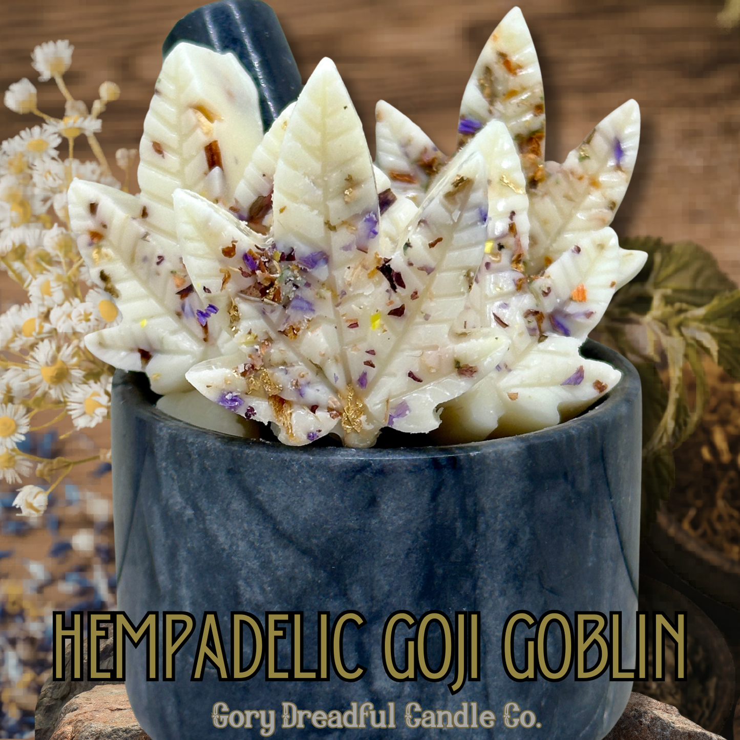 Hempadelic Goji Goblin – Goji Berry & Green Botanicals Scent Beeswax Melts