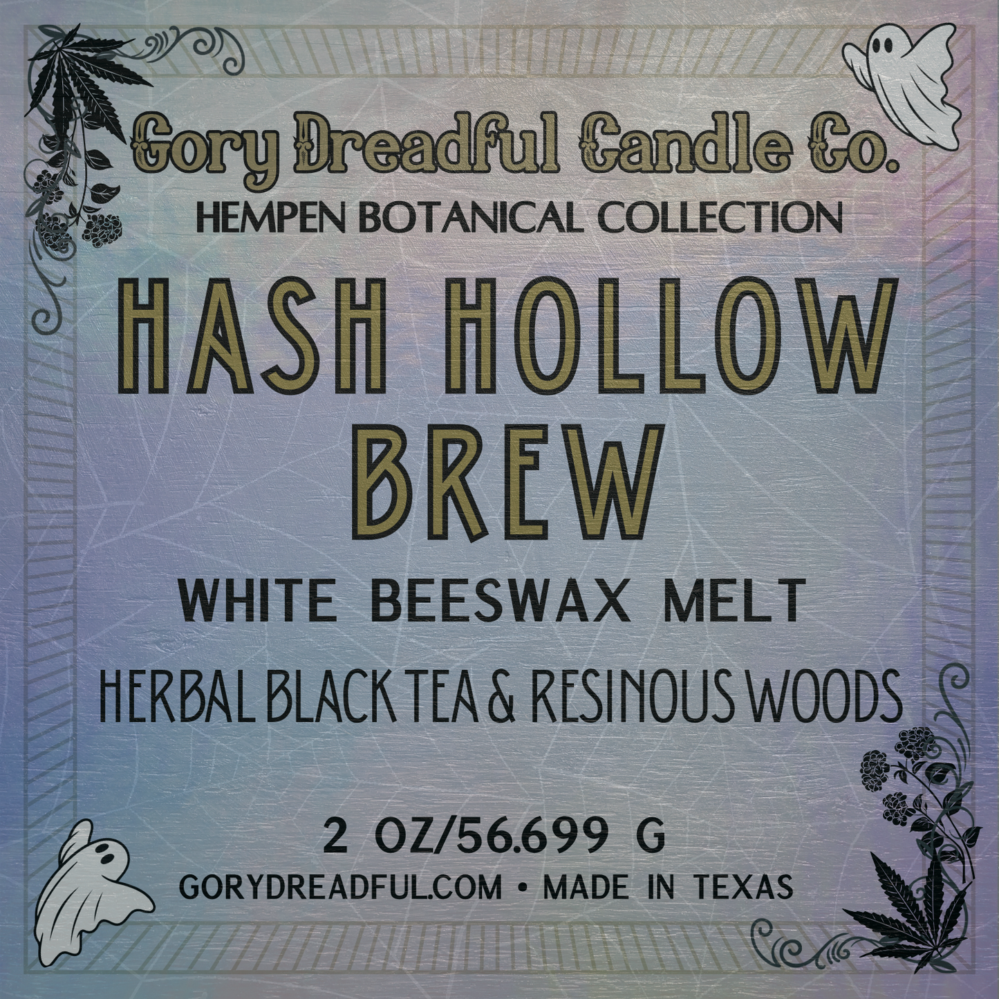 Hash Hollow Brew – Herbal Black Tea & Resinous Woods Scent Beeswax Melts