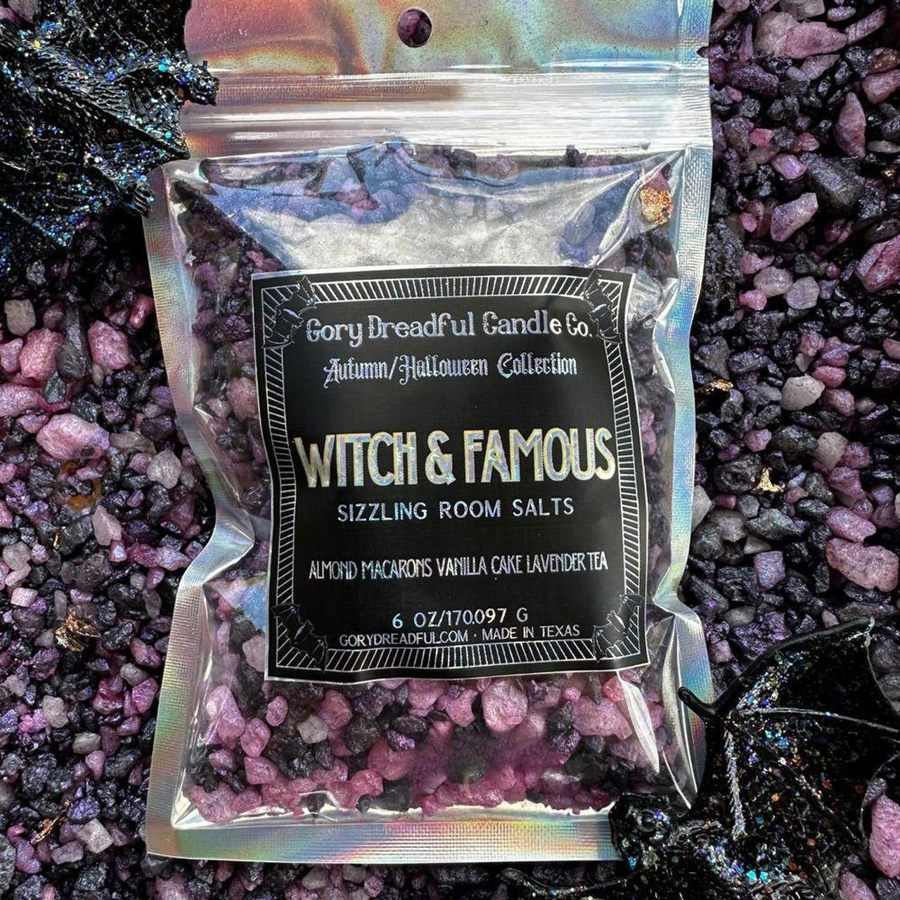 WITCH & FAMOUS Sizzling Room Salt Crystal Potpourri: Almond Macarons Vanilla Cake Lavender Tea Scent