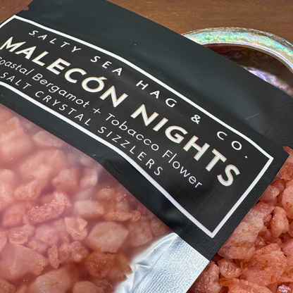 MALÉCON NIGHTS Salt Crystal Sizzlers: Coastal Bergamot + Tobacco Flower Scent