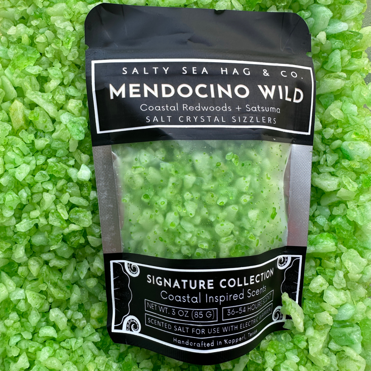 MENDOCINO WILD Salt Crystal Sizzlers: Coastal Redwoods + Satsuma Scent