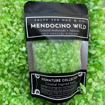 MENDOCINO WILD Salt Crystal Sizzlers: Coastal Redwoods + Satsuma Scent