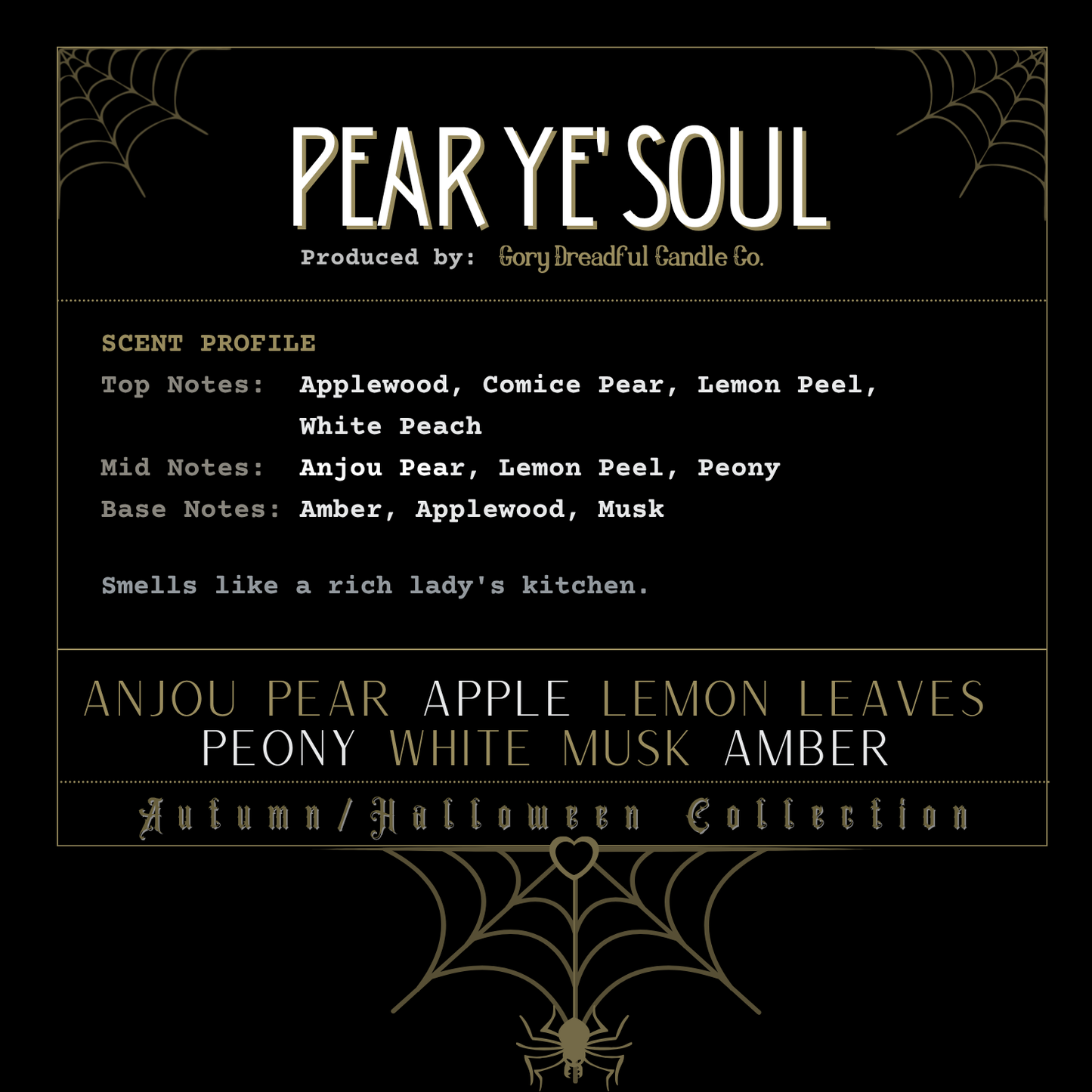 Pear Ye' Soul Sizzling Room Salt Crystal Potpourri: Anjou Pear Apple Lemon Leaves Peony White Musk Amber Scent