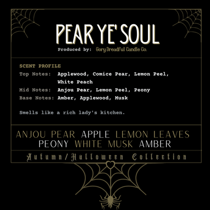 Pear Ye' Soul Sizzling Room Salt Crystal Potpourri: Anjou Pear Apple Lemon Leaves Peony White Musk Amber Scent